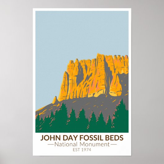 John Day Fossil Beds National Monument Oregon Poster (Voorkant)