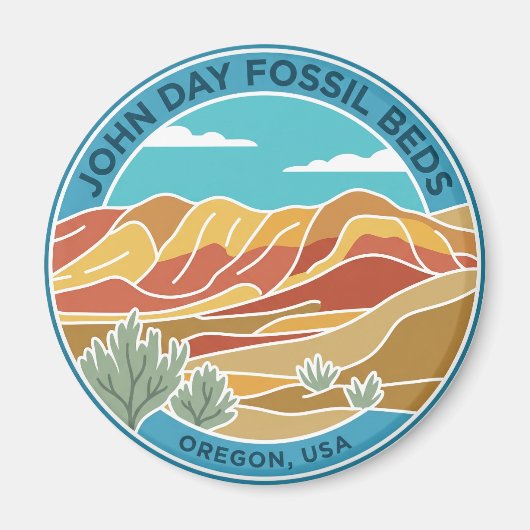 John Day Fossil Beds National Monument VS Magneet (Voorkant)
