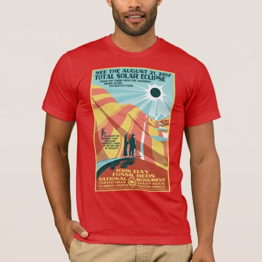 John Day Fossil Beds Solar Eclipse Tshirt (Voorkant)