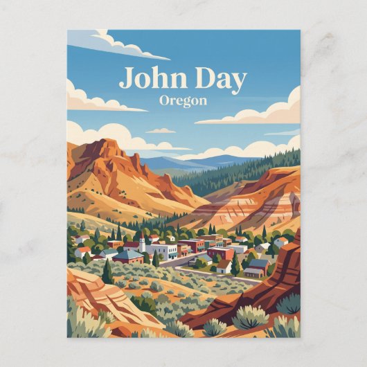 John Day, Oregon Briefkaart (Voorkant)