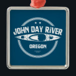 John Day River Oregon Kayaking Metalen Ornament<br><div class="desc">De rivier de John Day in Oregon is de op een na langste vrijstromende rivier op het Amerikaanse vasteland en de langste ongedempte tributary van de Columbia rivier.</div>