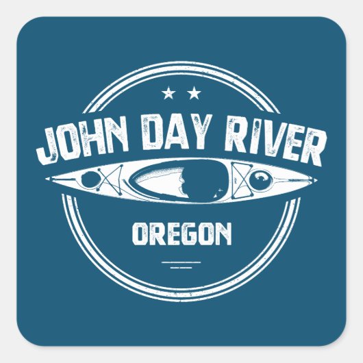 John Day River Oregon Kayaking Vierkante Sticker (Voorkant)