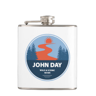 John Day Wild en de Schilderachtig rivier de Orego Heupfles
