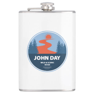 John Day Wild en de Schilderachtig rivier de Orego Heupfles
