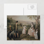 John, de 4de hertog van Atholl en zijn familie Briefkaart (Voorkant / Achterkant)
