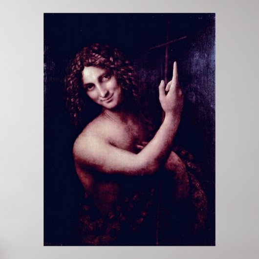 John de Baptist van Leonardo da Vinci Poster (Voorkant)
