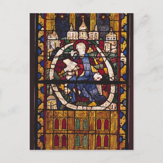 John de Evangelist die de Apocalypse schrijft Briefkaart (Voorkant)