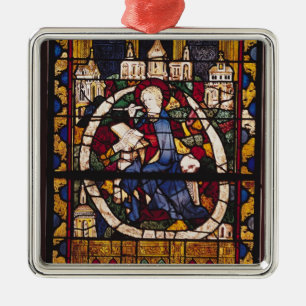 John de Evangelist die de Apocalypse schrijft Metalen Ornament