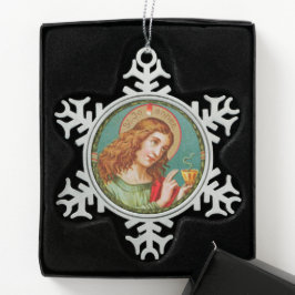 John de Evangelist (JMAS 06) Tin Sneeuwvlok Ornament