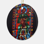 John de Evangelist rijdt op de schouders van Ez Keramisch Ornament (Links)