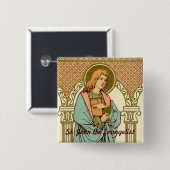 John de Evangelist (RLS 07) Vierkante Button 5,1 Cm (Voorkant /achterkant)