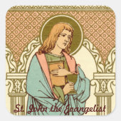 John de Evangelist (RLS 07) Vierkante Sticker (Voorkant)