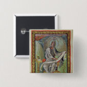 John de Evangelist, van de Ebbo Gospels Vierkante Button 5,1 Cm (Voorkant /achterkant)