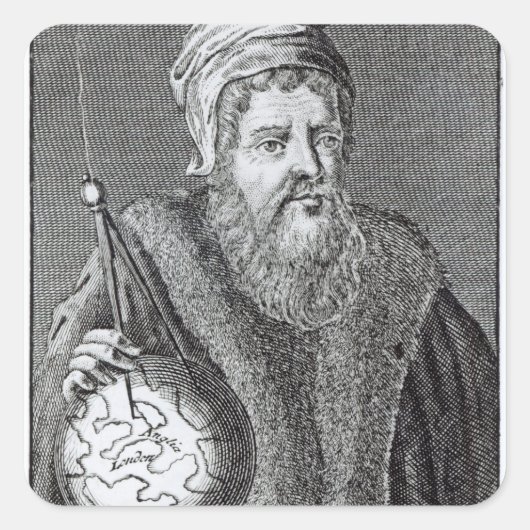 John Dee een Lononer Vierkante Sticker (Voorkant)