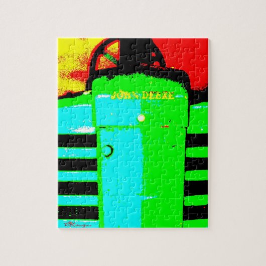 John Deere Green Tractor Boerderij Foto Art Legpuzzel (Verticaal)