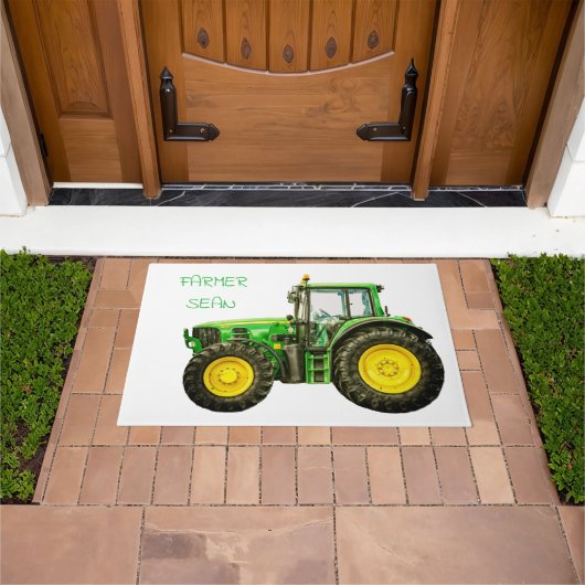 John Deere Tractor voor Boeren Deurmat (Buiten)