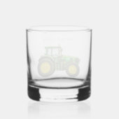John Deere Tractor voor Boeren Whisky Glas (Voorkant)