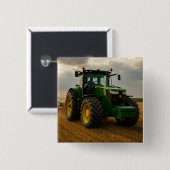 John Deere Vierkante Button 5,1 Cm (Voorkant /achterkant)