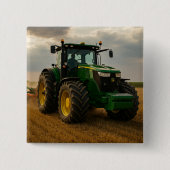 John Deere Vierkante Button 5,1 Cm (Voorkant)