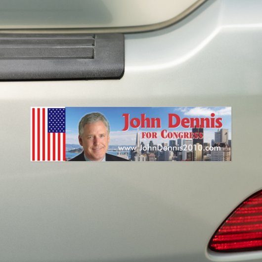 John Dennis Bumpersticker 1 (Op auto)