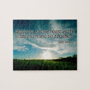 John Dewey Inspirerend Quote "Startpunt" Legpuzzel