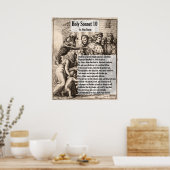 John Donne Death, be not Proud/Heilige Sonnet 10 Poster (Keuken)