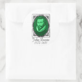 John Donne Ronde Sticker (Tas)