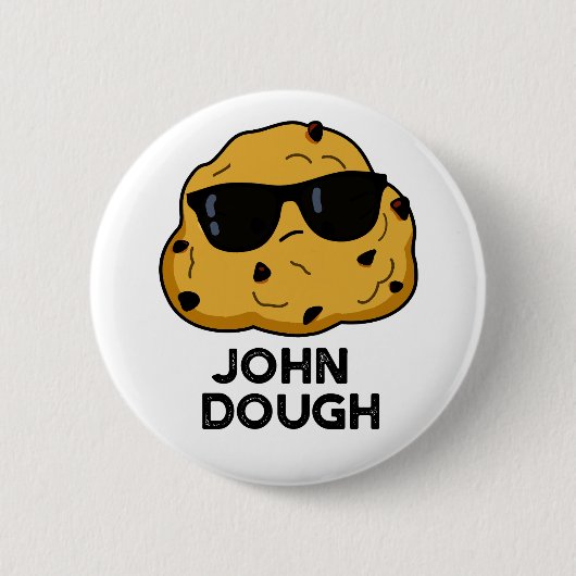 John Dough Grappige bakwoordspeling Ronde Button 5,7 Cm (Voorkant)