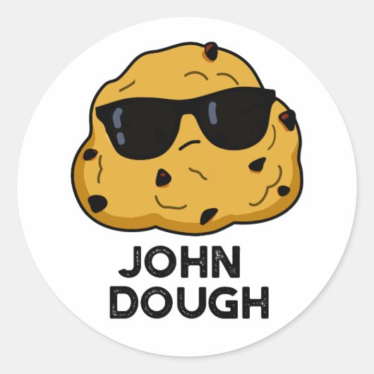 John Dough Grappige bakwoordspeling Ronde Sticker (Voorkant)