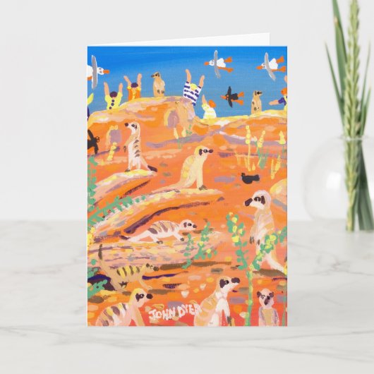 John Dyer Art Card Meerkats Feestdagen Kaart (Voorkant)