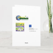 John Dyer Art Card Penguin pool bij de dierentuin Feestdagen Kaart (Achterkant)