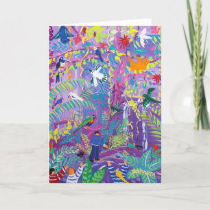 John Dyer Art Card Tropical Huis met Luiaard Feestdagen Kaart