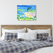 John Dyer canvasprint. Helford Passage, Cornwall Canvas Afdruk (Insitu (Slaapkamer))