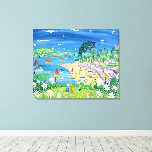 John Dyer canvasprint. Helford Passage, Cornwall Canvas Afdruk (Insitu (Houten vloer))