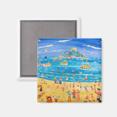 John Dyer koelkast magneet van St Michael's Mount (Voorkant / Achterkant)