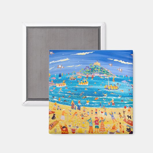 John Dyer koelkast magneet van St Michael's Mount (Voorkant / Achterkant)