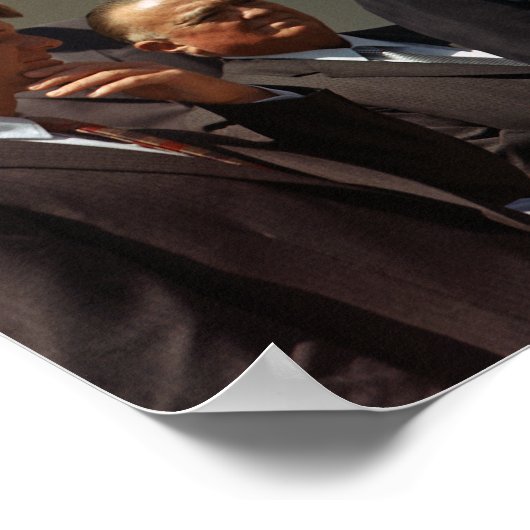 John en Robert Kennedy met J. Edgar Hoover Poster (Hoek)