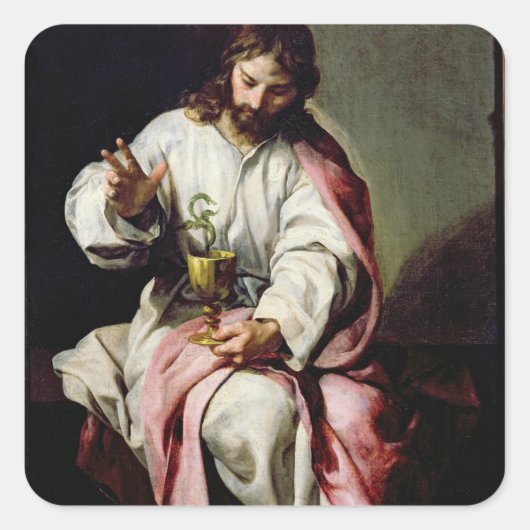 John, Evangelist en de WK-Poisoned Vierkante Sticker (Voorkant)