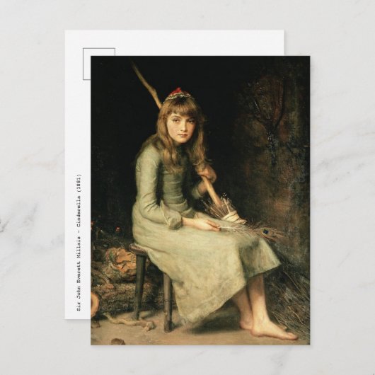 John Everett Millais - Assepoester Briefkaart (Voorkant / Achterkant)