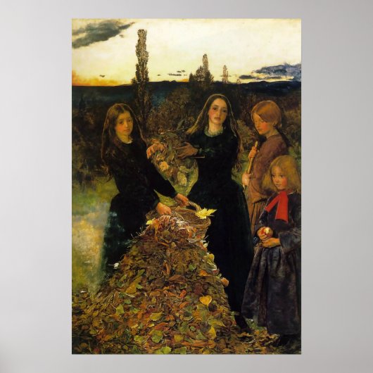 John Everett Millais Autumn Leaves Poster (Voorkant)