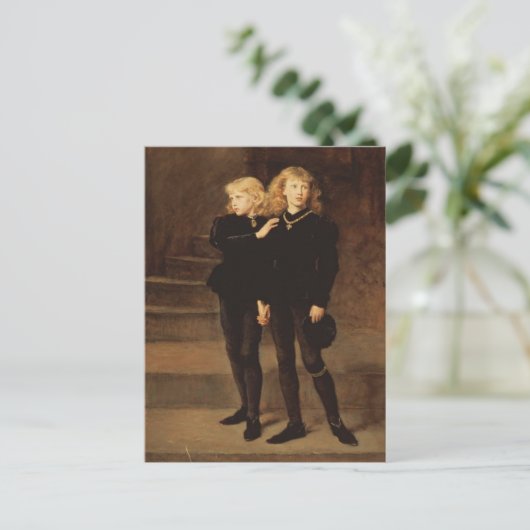 John Everett Millais - Het Twee Prinsen Briefkaart (Staand voorkant)