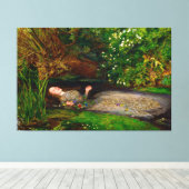 JOHN EVERETT MILLAIS - OPHELIA - 1851-1852 - CANVAS AFDRUK (Insitu (Houten vloer))