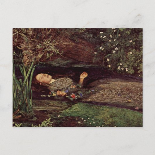 John Everett Millais Ophelia Briefkaart (Voorkant)