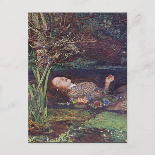John Everett Millais Ophelia Briefkaart (Voorkant)