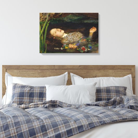 John Everett Millais - Ophelia Canvas Afdruk (Insitu (Slaapkamer))