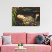 John Everett Millais - Ophelia Canvas Afdruk (Insitu (Woonkamer))