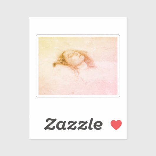 John Everett Millais - Ophelia (concept studie) Sticker (Vel)