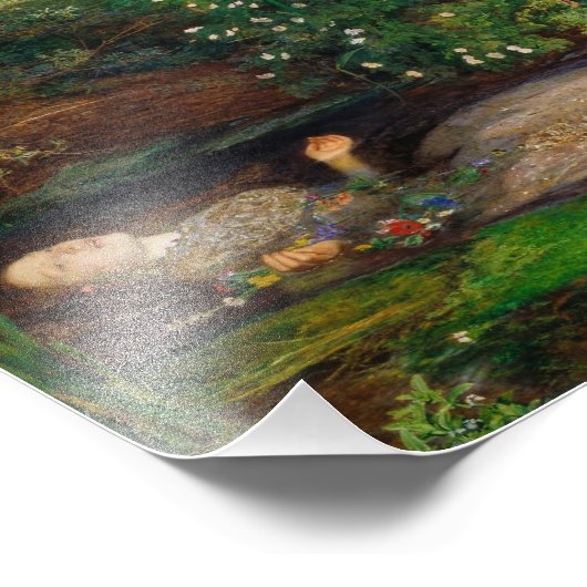 John Everett Millais - Ophelia Foto Afdruk (Hoek)