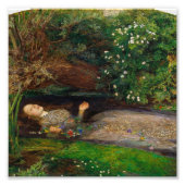 John Everett Millais - Ophelia Foto Afdruk (Voorkant)