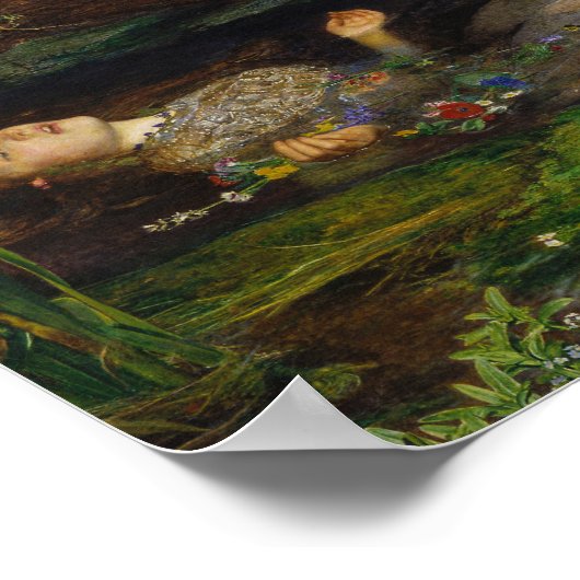 John Everett Millais - Ophelia Poster (Hoek)